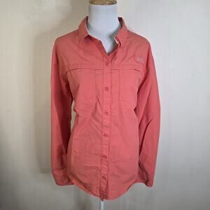 Eddie Bauer Vented Outdoor Shirt Button Down Long Sleeve 100% Nylon Women's XL